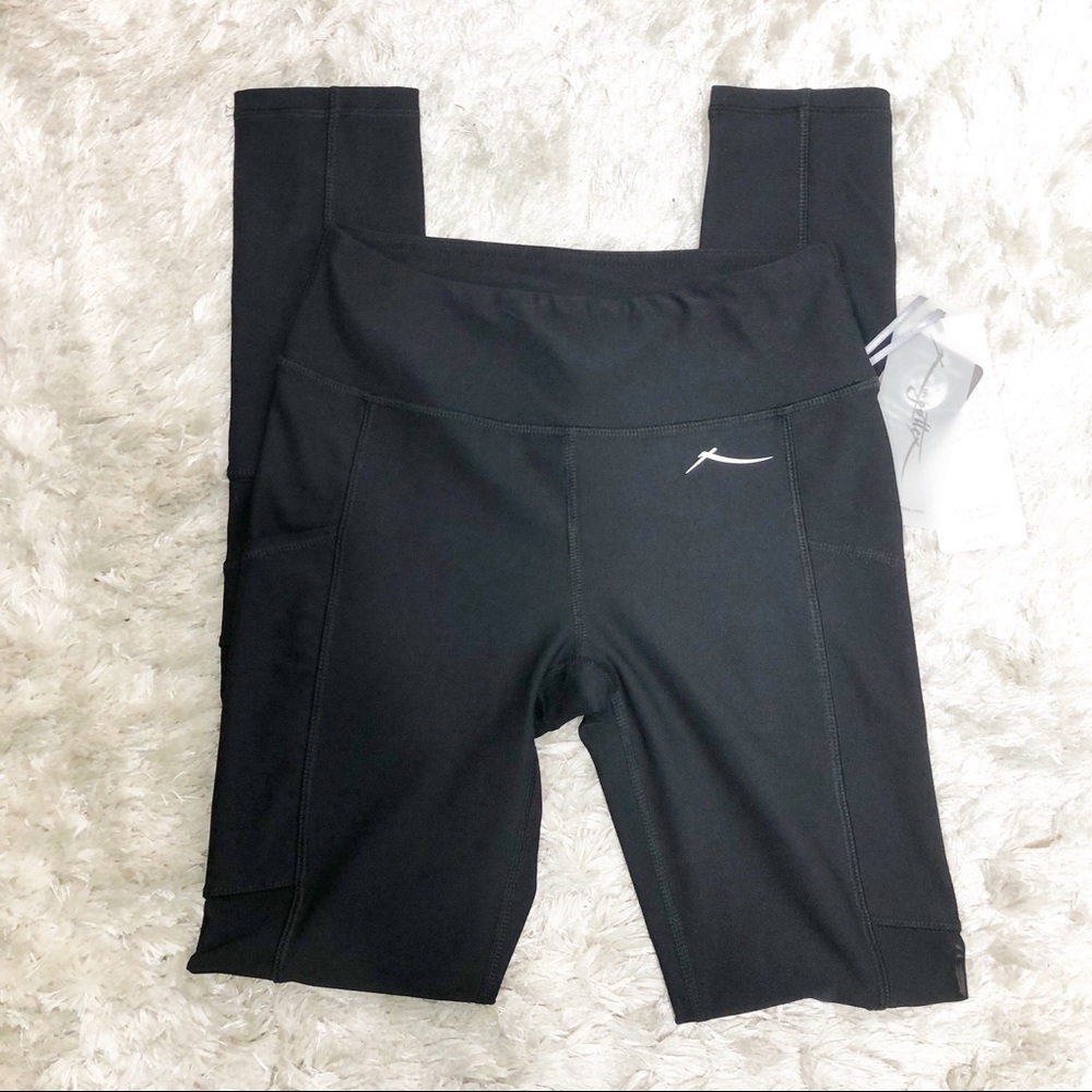 NWT-X by Gottex Black Mesh Leggings w Pocket XS - Picture 8 of 8
